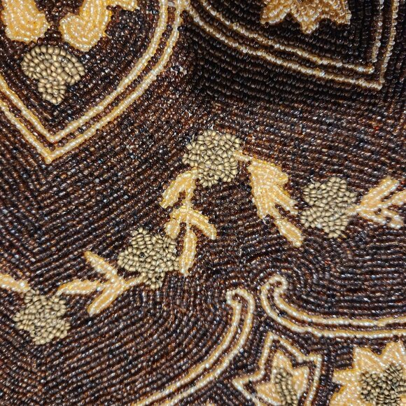 Vintage 24" Hard to Find  Glass Brown, Cream and Taupe Beads that are a Hand Bea - Picture 12 of 12